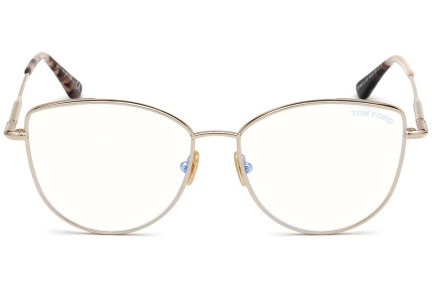 Glasses Tom Ford FT5667-B 028 Cat Eye Gold