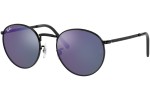 Sunglasses Ray-Ban New Round RB3637 002/G1 Rund Schwarz