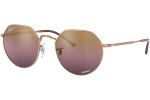 Sunglasses Ray-Ban Jack Chromance Collection RB3565 9202G9 Polarized Rund Gold