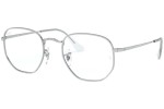 Glasses Ray-Ban Hexagonal RX6448 2501 Quadratisch Silber