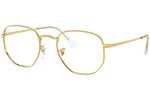 Brillen Ray-Ban Hexagonal RX6448 3086 Quadratisch Gold