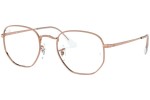 Glasses Ray-Ban Hexagonal RX6448 3094 Quadratisch Gold