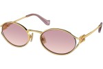 Sonnenbrille Miu Miu MU52YS 5AK06S Oval Gold