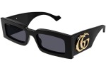 Sonnenbrille Gucci GG1425S 001 Rechteck Schwarz