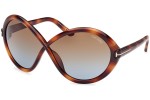 Sonnenbrille Tom Ford Jada FT1070 53F Besondere Havanna