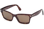 Sunglasses Tom Ford Mikel FT1085 52H Polarized Quadratisch Havanna