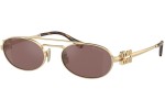 Sonnenbrille Miu Miu MU54ZS ZVN70D Oval Gold