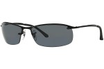 Sunglasses Ray-Ban RB3183 002/81 Polarized Rechteck Schwarz