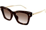 Sonnenbrille Alexander McQueen AM0483S 002 Quadratisch Havanna