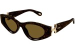 Sonnenbrille Chloe CH0259S 002 Oval Havanna